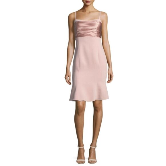 CINQ À SEPT 'Paloma' Crepe/Silk Sleeveless Mini-Dress, Mauve Pink - Picture 1 of 2